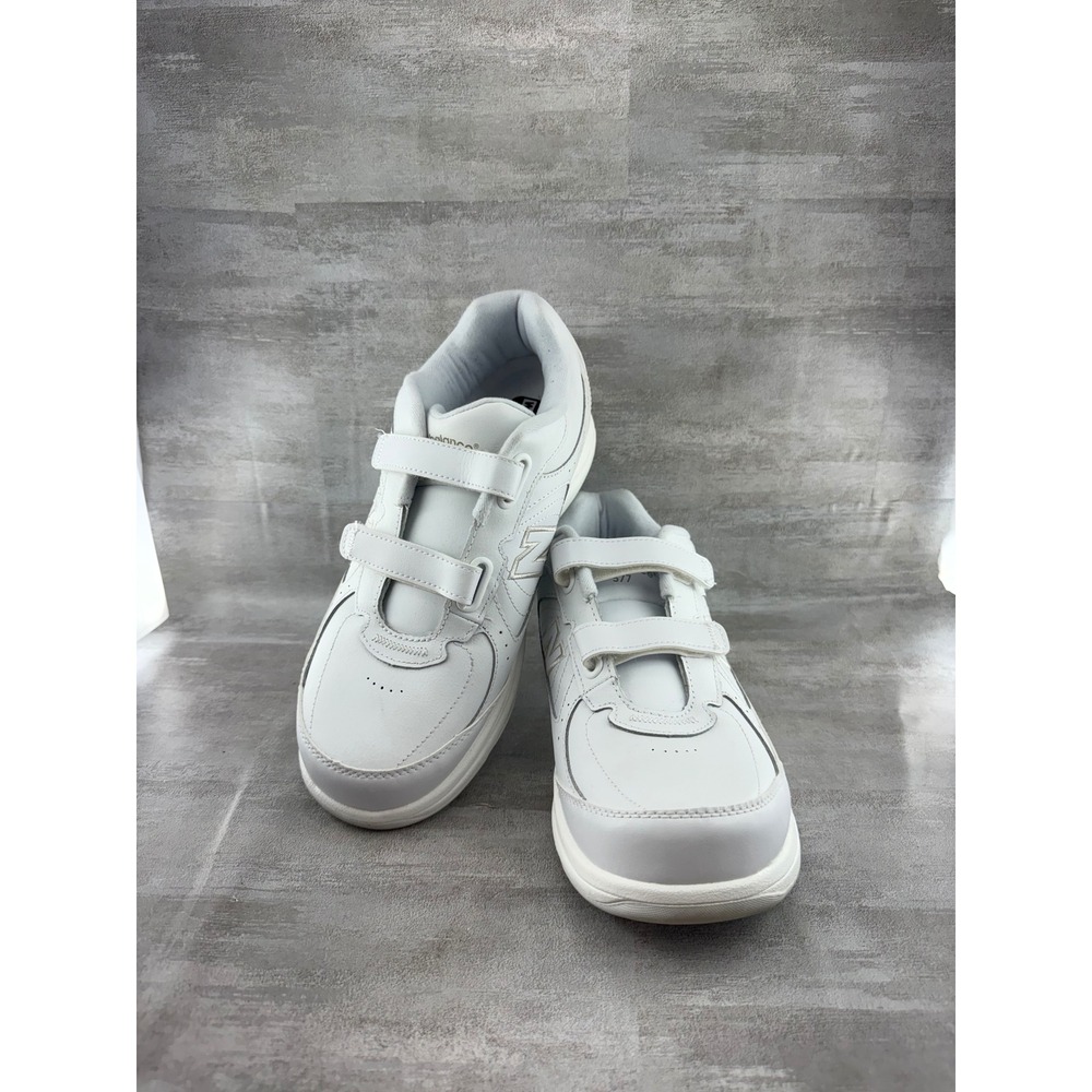New Balance 577 Women White Leather Walking Shoes WW577VW Size 10D Wide